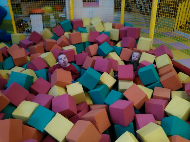 Children in a leasure centre.