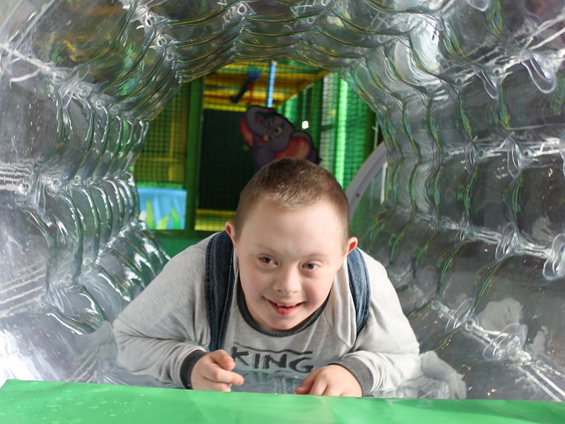 Children in a leasure centre.