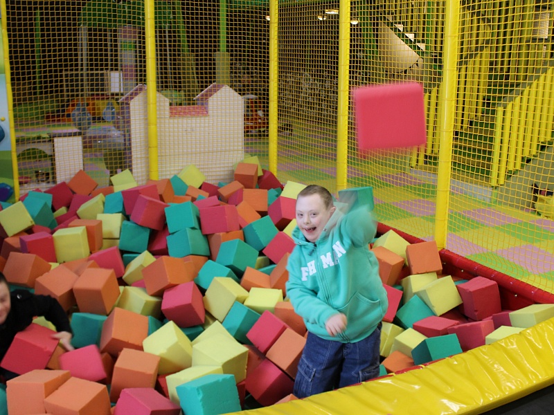 Children in a leasure centre.