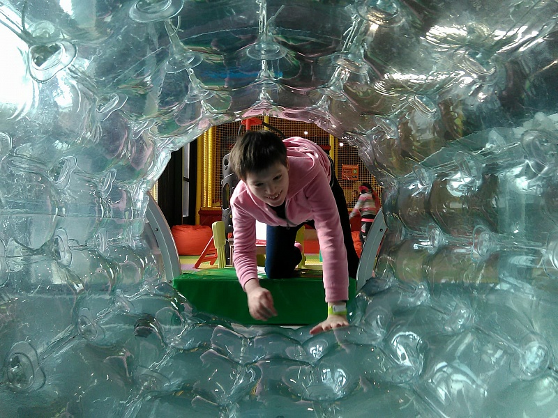 Children in a leasure centre.