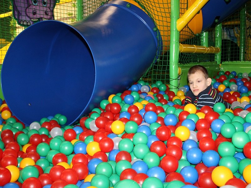 Children in a leasure centre.