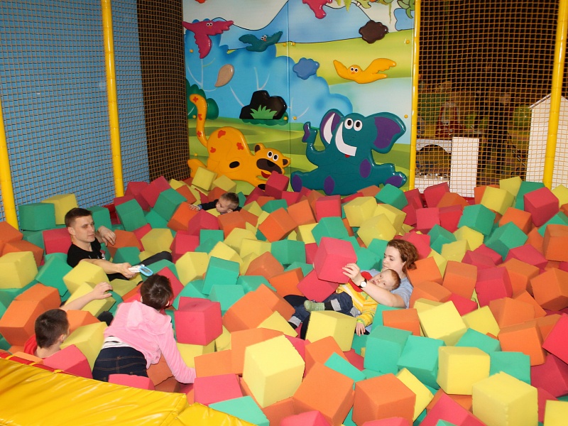 Children in a leasure centre.